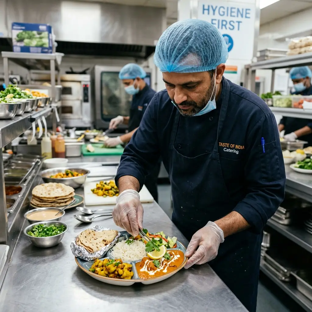 Indian chef in FSSAI licensed kitchen