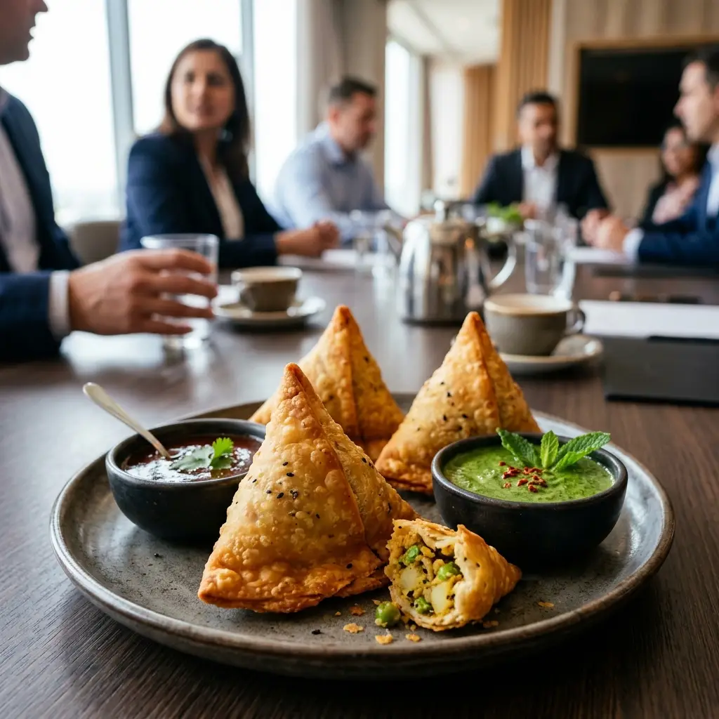 Crispy vegetable samosas